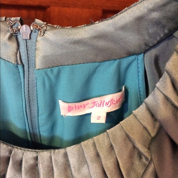 Turquoise Sequin Betsey Johnson Dress - Picture 3 of 5